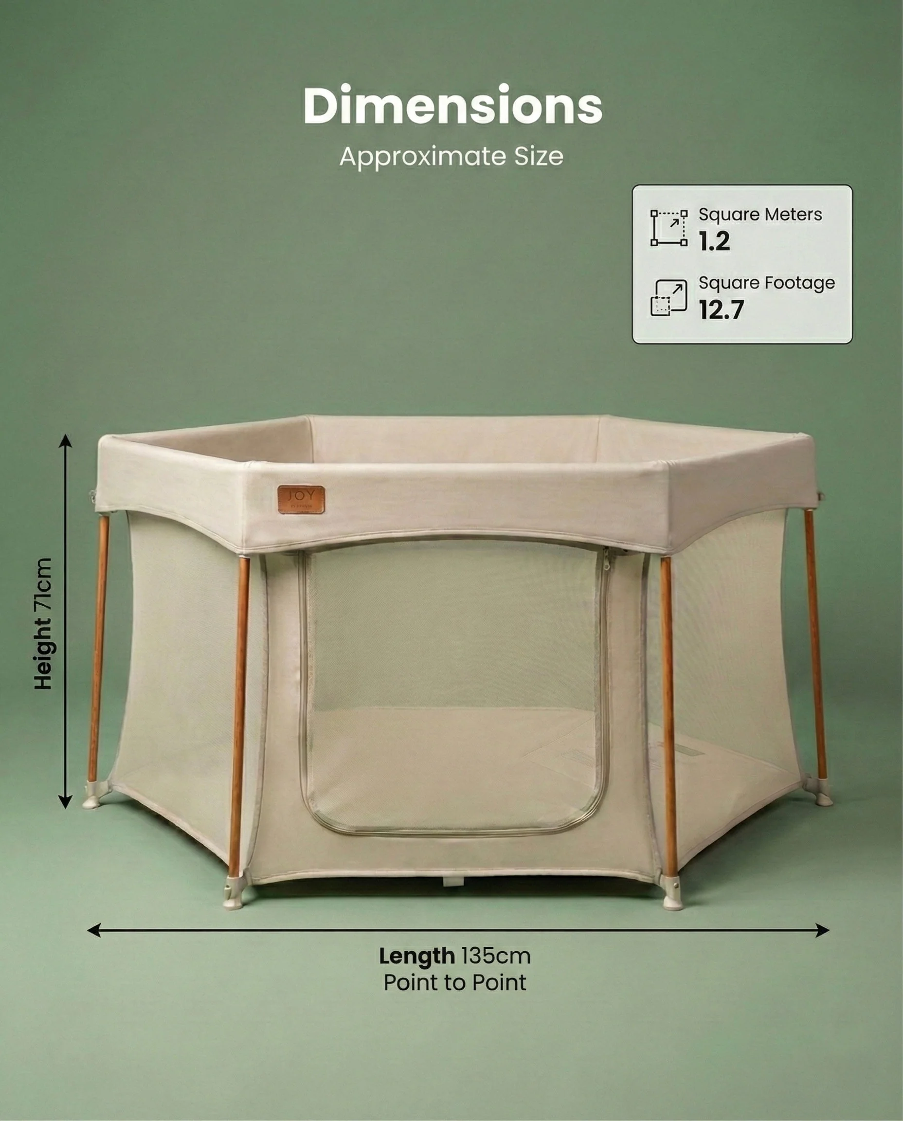 All Stars JOY Baby Playpen - Natural - Image 2