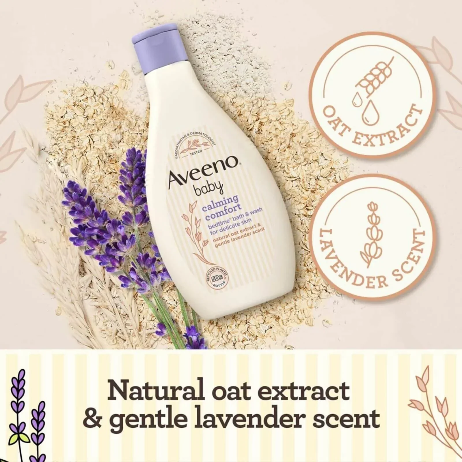 Aveeno Baby Calming Comfort Bedtime Bath and Wash 250ml - Image 3