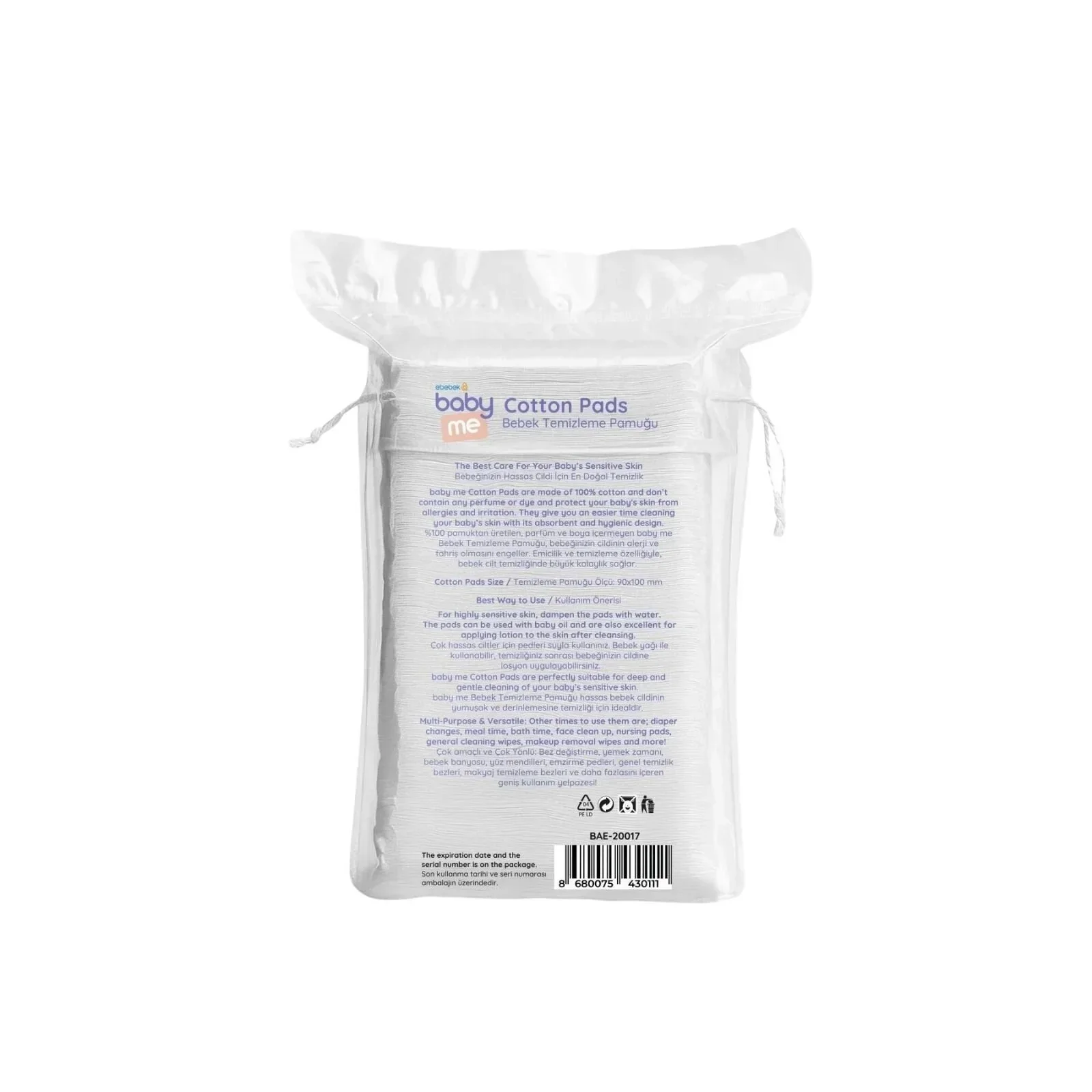 baby me Baby Cleaning Cotton Pads 60 pcs - Image 2