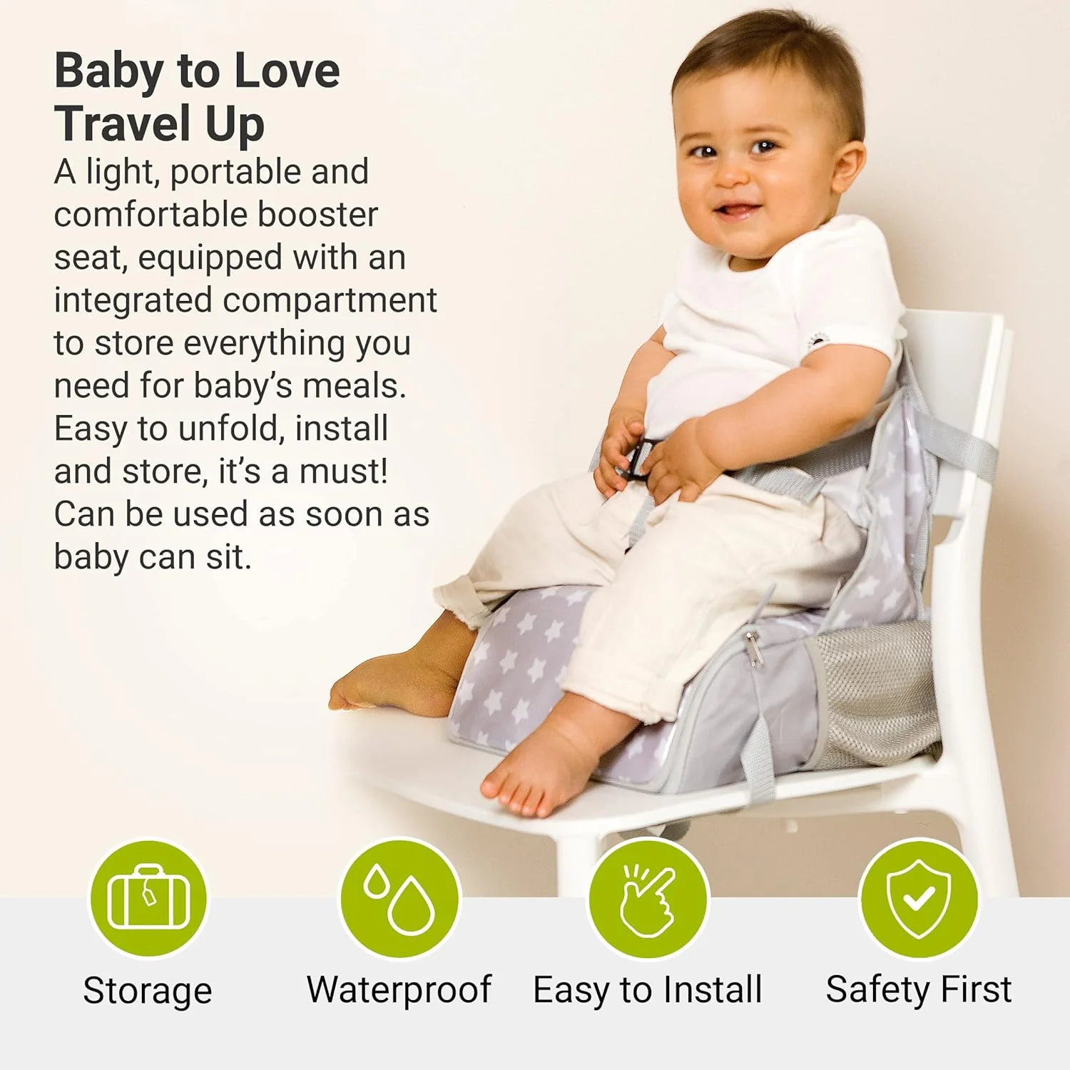 Baby to Love Travel Up Backpack Chair & Booster Seat - Anthracite - Image 4