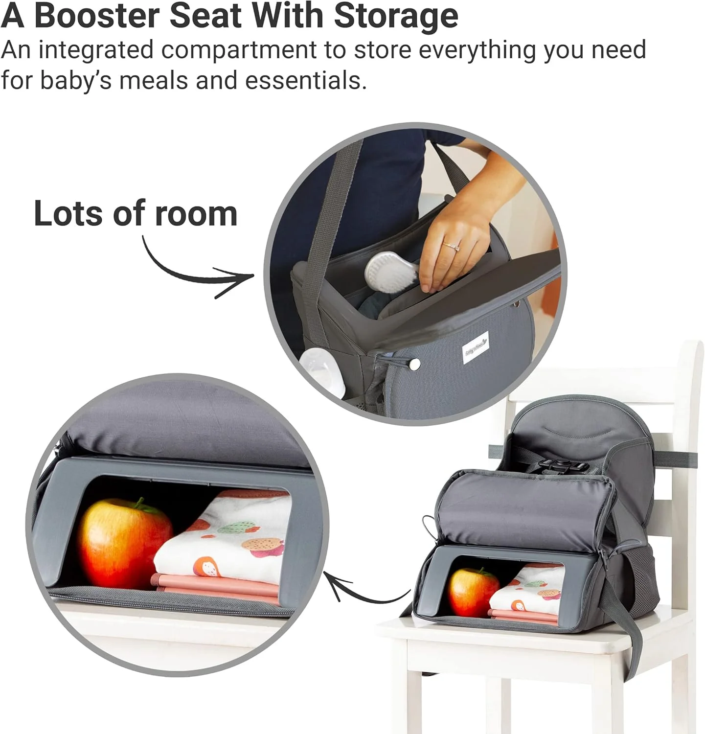 Baby to Love Travel Up Backpack Chair & Booster Seat - Anthracite - Image 5