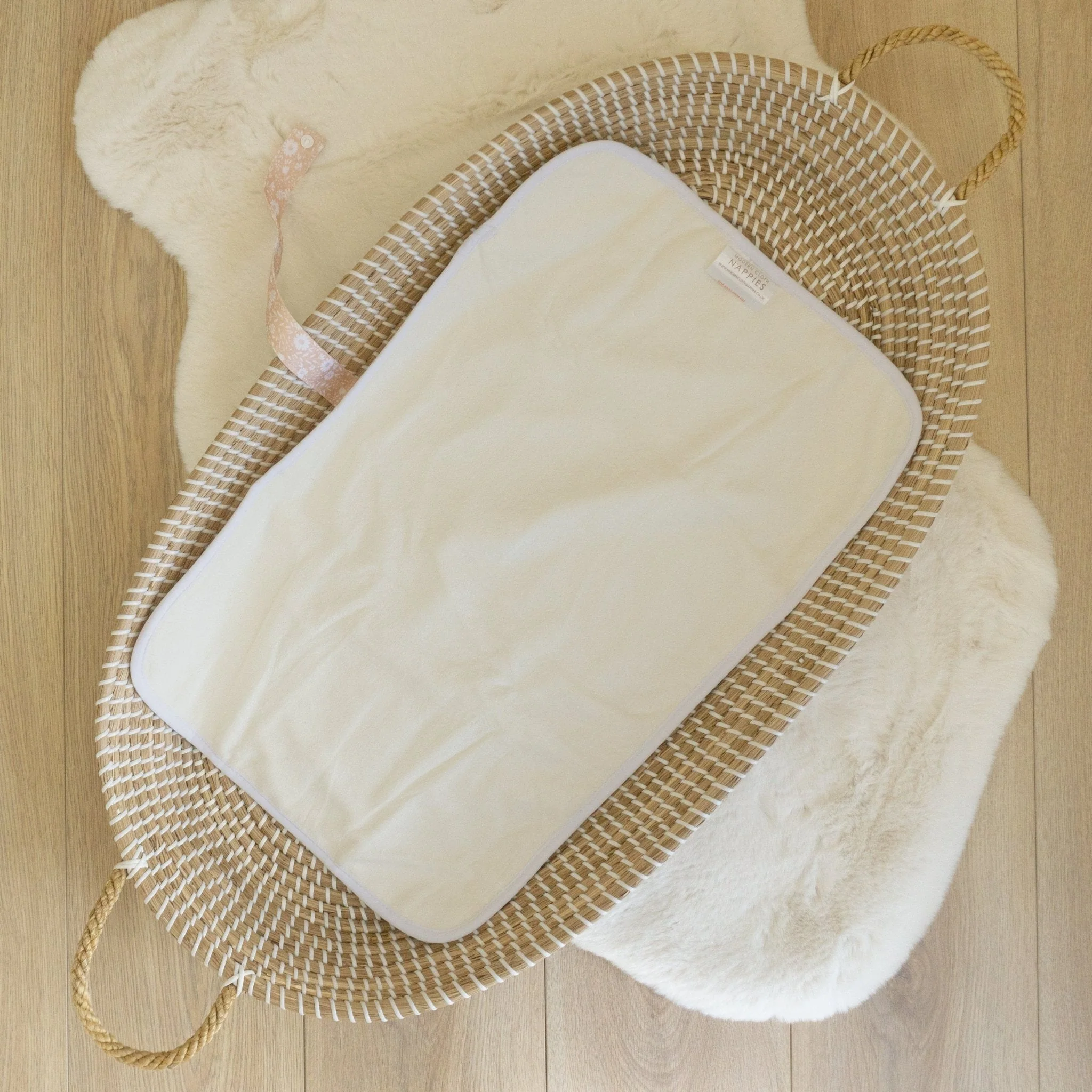 Baby Travel Changing Mats - Flower Power Peach - Image 3