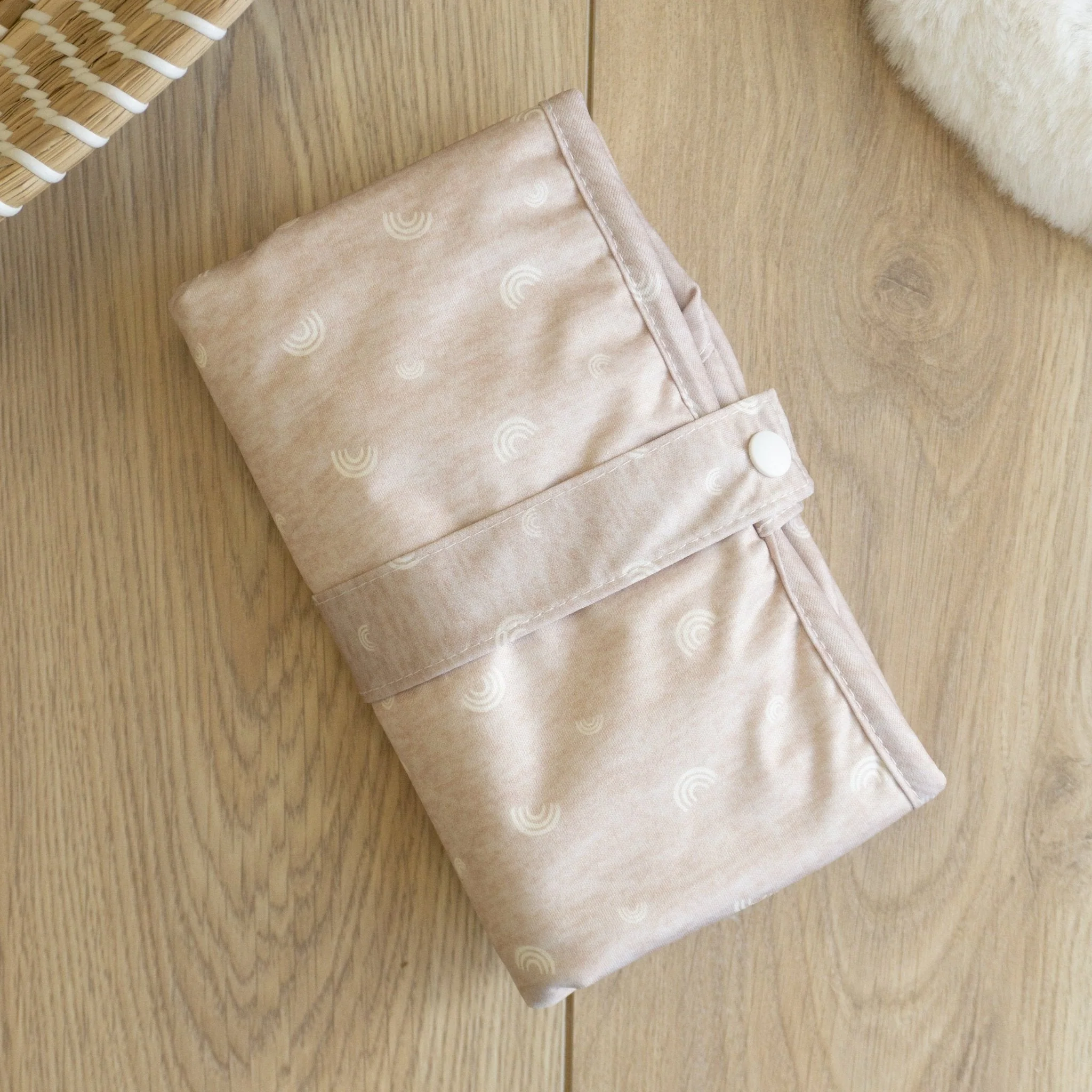 Baby Travel Changing Mats - Rainbow Oatmeal - Image 2