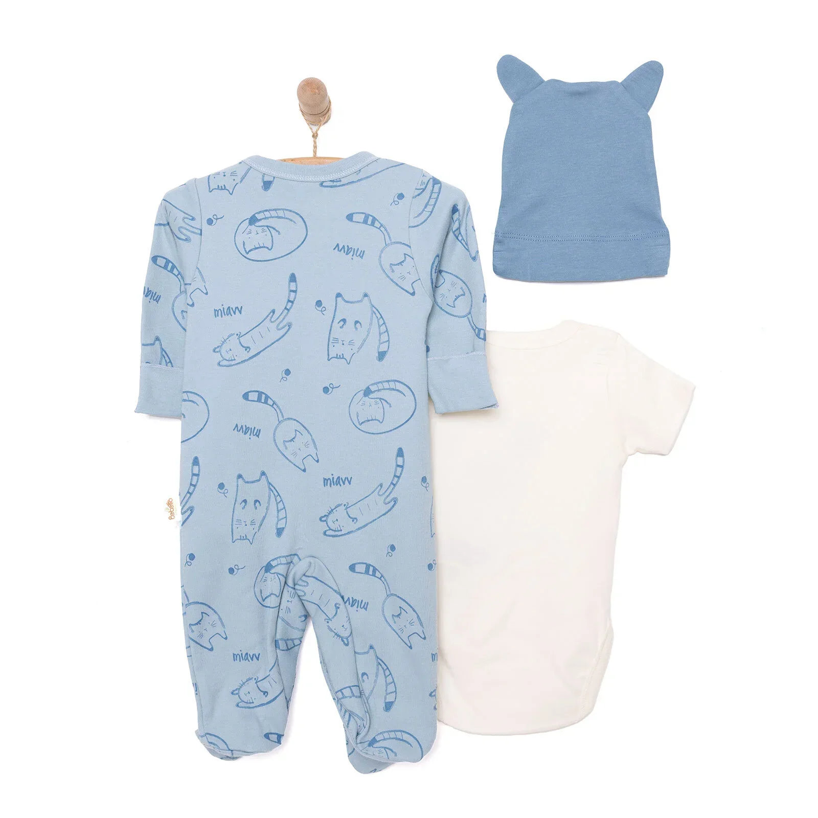 Bebetto Organic Unisex Jumpsuit - Indigo - Image 2