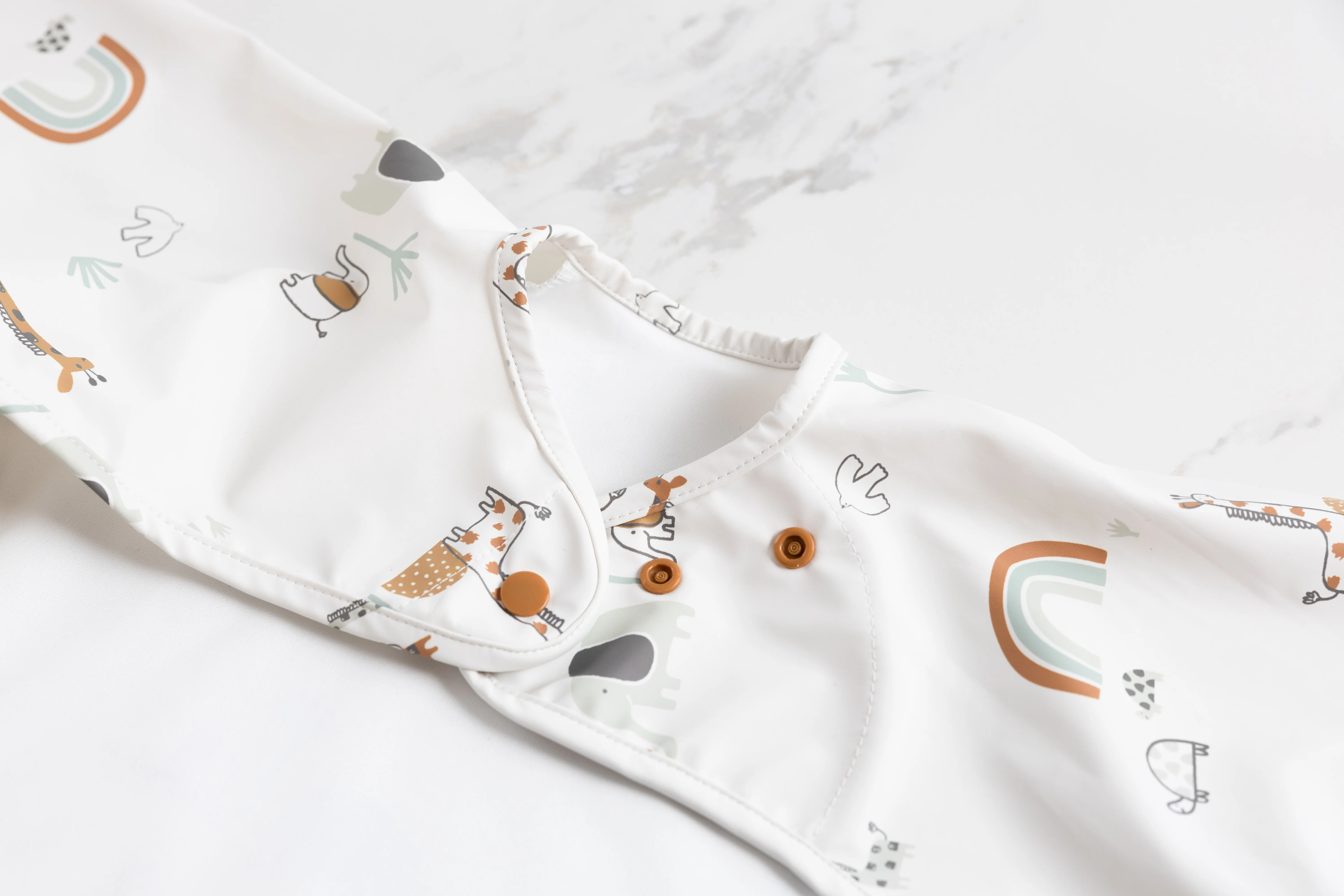 Bibado Coverall Weaning Bib (Available in Botanical Bunnies/Chasing Rainbows/George Pig/Peppa Pig/Serengeti Spaghetti) - Image 10