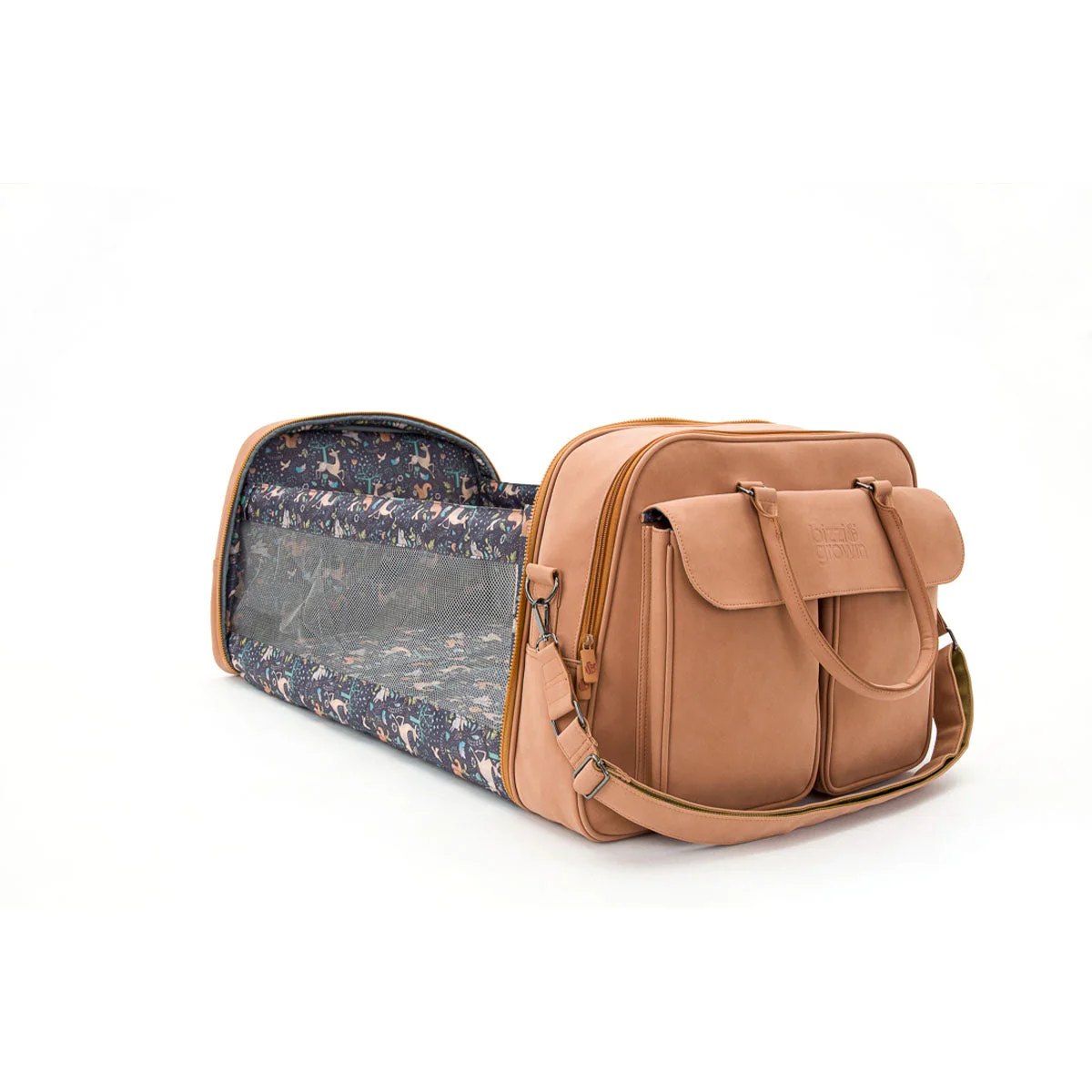 Bizzi Growin Baby Travel Crib Changing Bag POD ® - Vegan Leather - Image 12