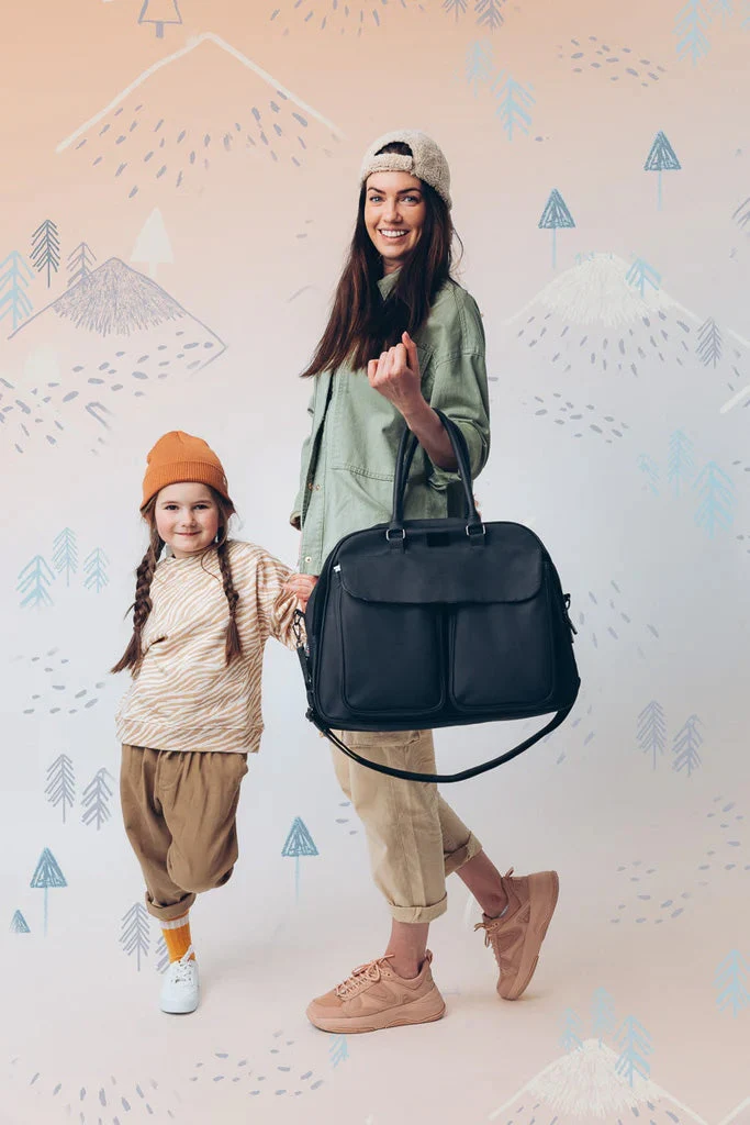 Bizzi Growin Baby Travel Crib Changing Bag POD ® - Vegan Leather - Image 3