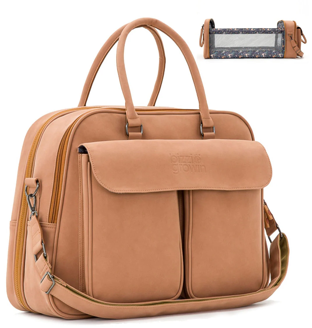 Bizzi Growin Baby Travel Crib Changing Bag POD ® - Vegan Leather - Image 8