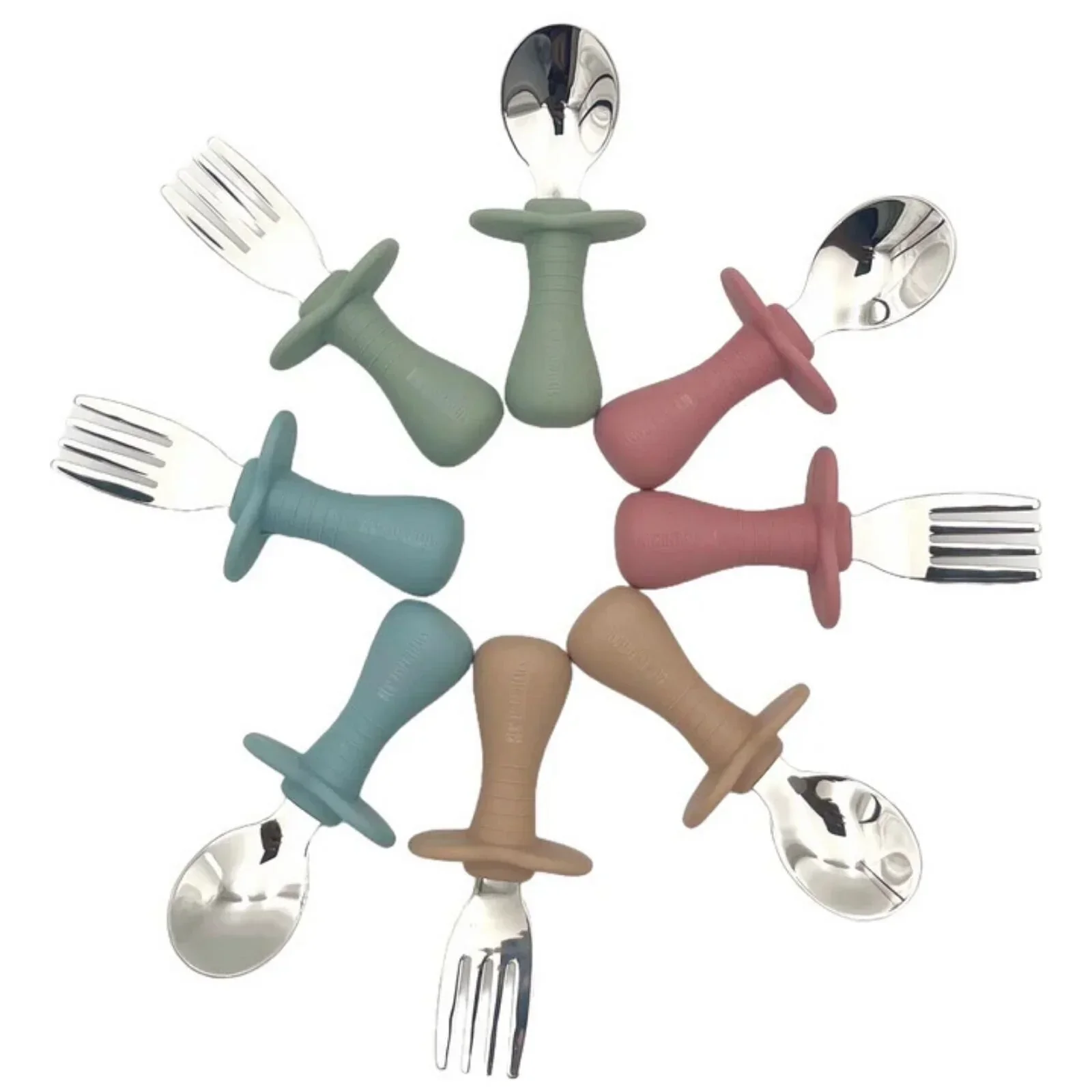 BLW Essentials Toddler Cutlery Set - Dusty Rose - Image 2