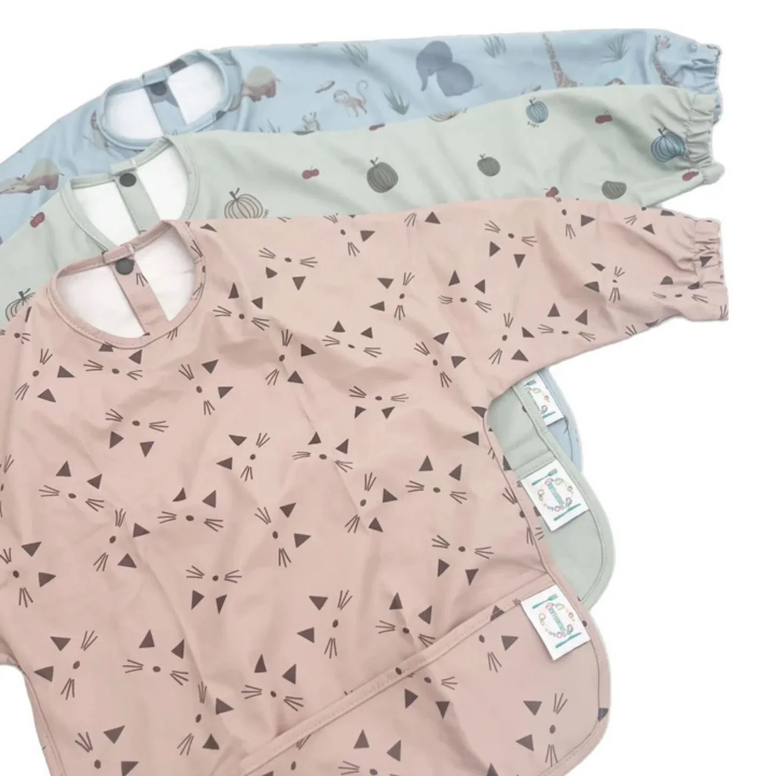 BLW Essentials Waterproof Long Sleeved Coverall Bib - Green - Image 3