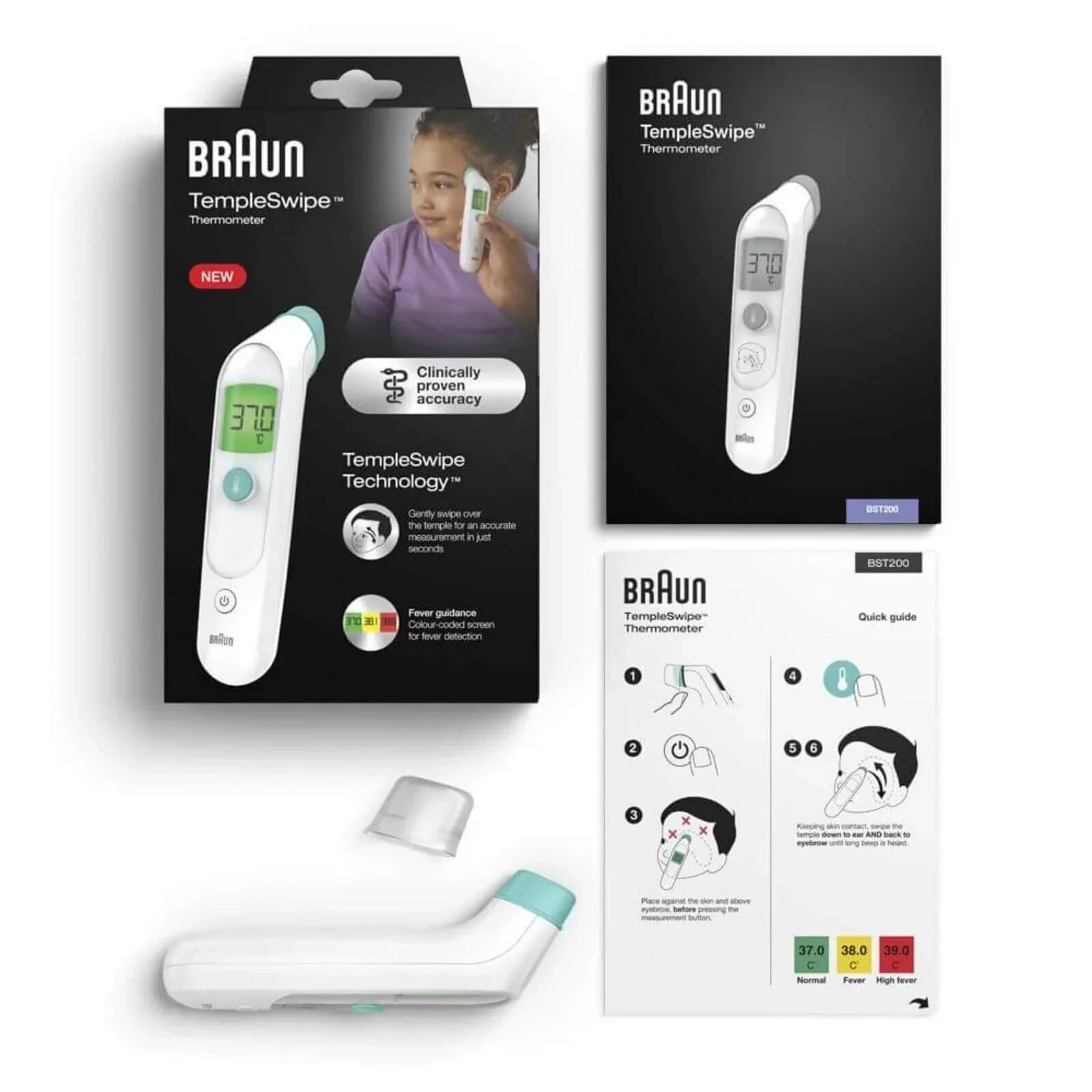 Braun BST200 TempleSwipe Forehead Thermometer - Image 5