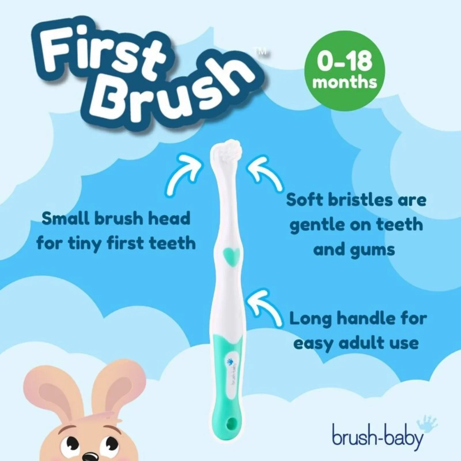 brush-baby First Brush Pack of 2 - Mixed Colours - Image 5