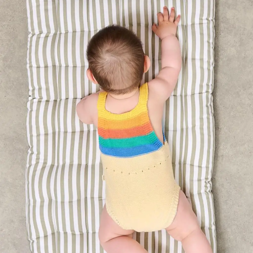 Bubble - Rainbow Stripe Knit Romper - Image 6