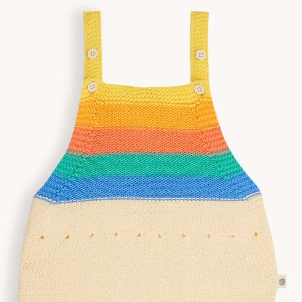 Bubble - Rainbow Stripe Knit Romper - Image 7