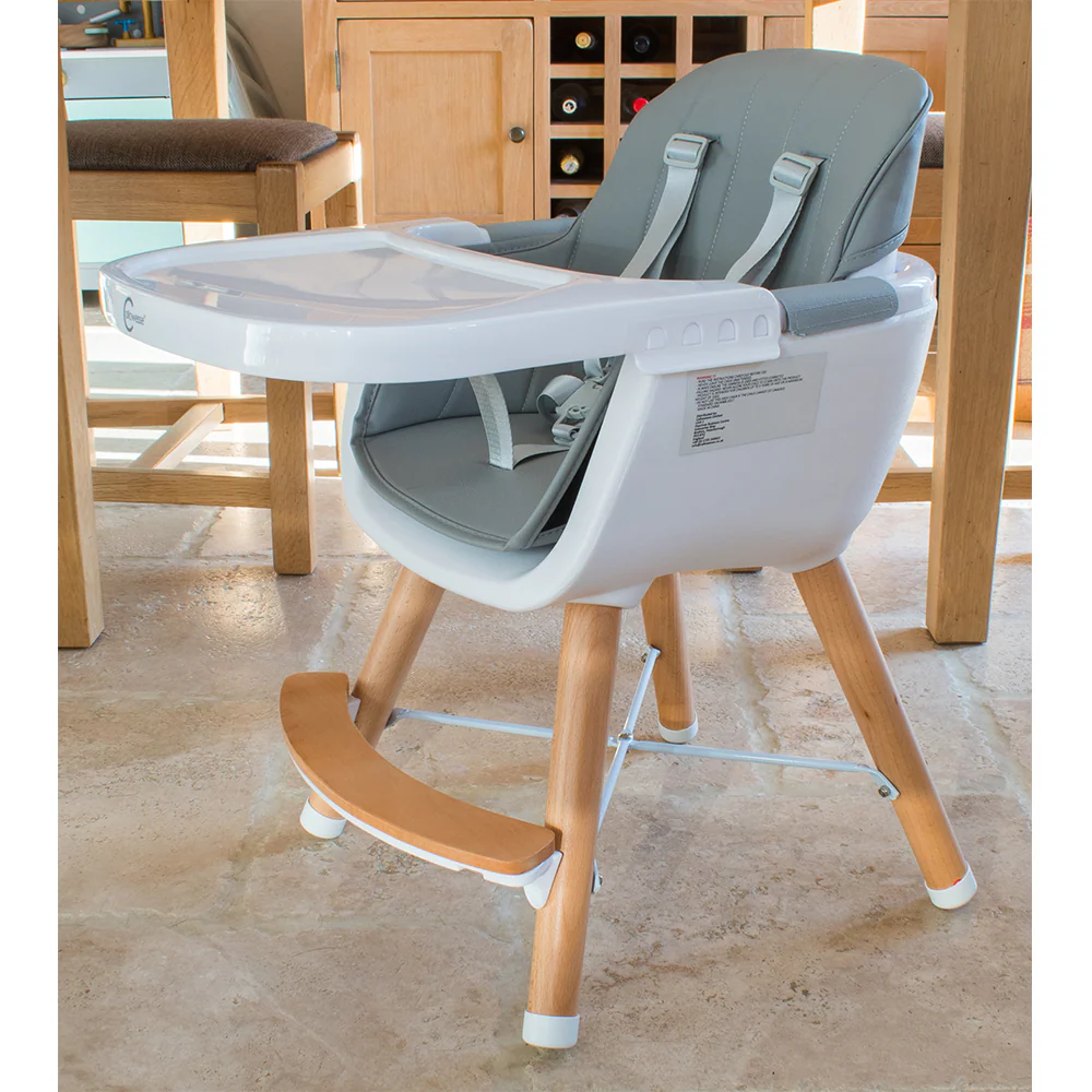 Callowesse Elata 3-In-1 Scandi Wooden Highchair – Grey - Image 12