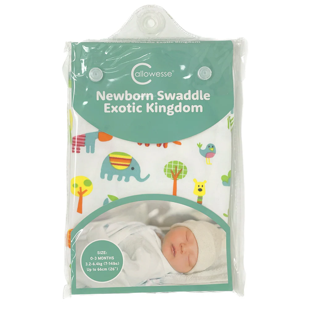 Callowesse Newborn Baby Swaddle 0-3 Months – Exotic Kingdom - Image 5