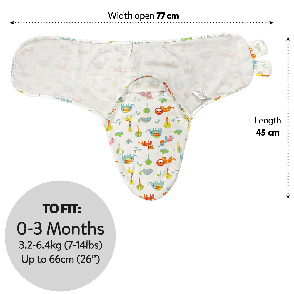 Callowesse Newborn Baby Swaddle 0-3 Months – Exotic Kingdom - Image 6