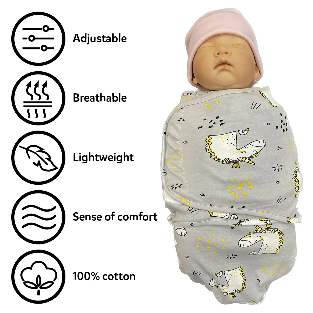 Callowesse Newborn Baby Swaddle 0-3 Months – Magical Kingdom - Image 6