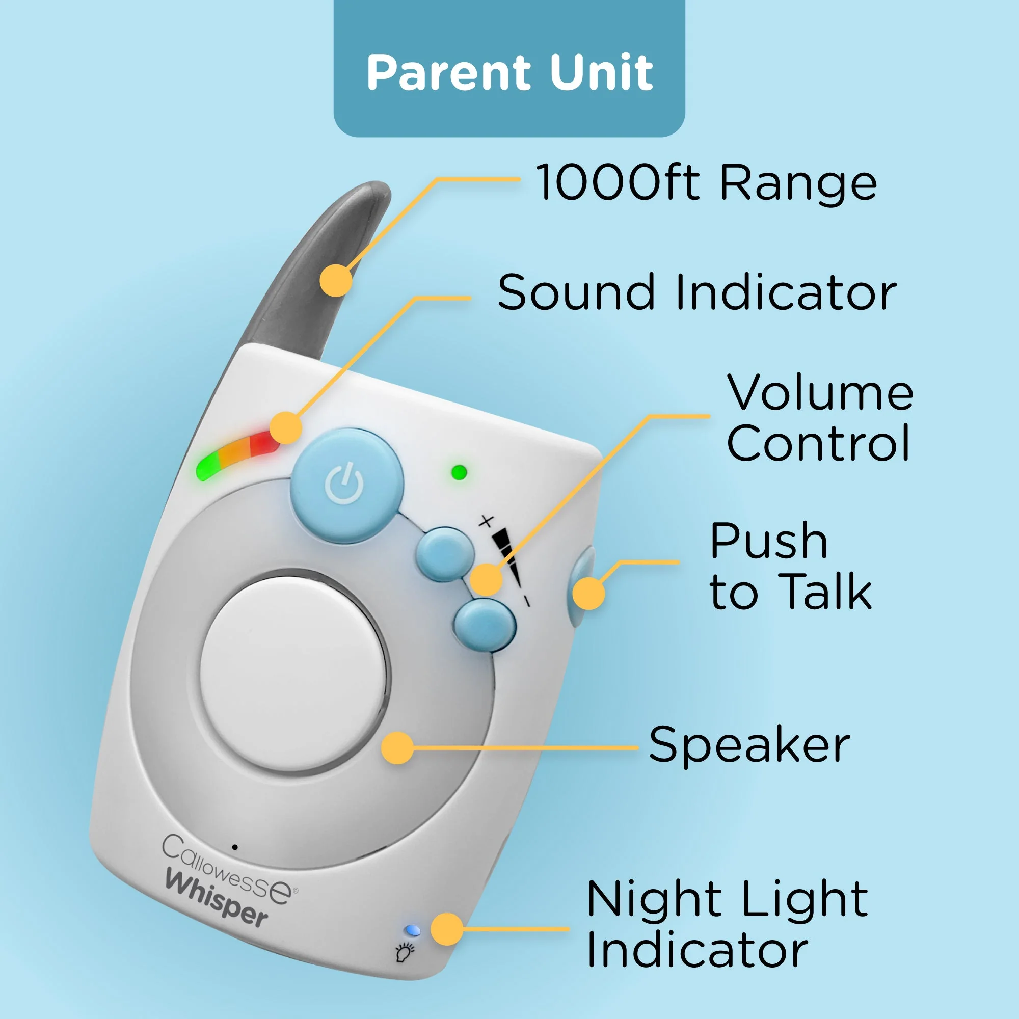 Callowesse Whisper Digital Audio Baby Monitor with DECT - Image 3