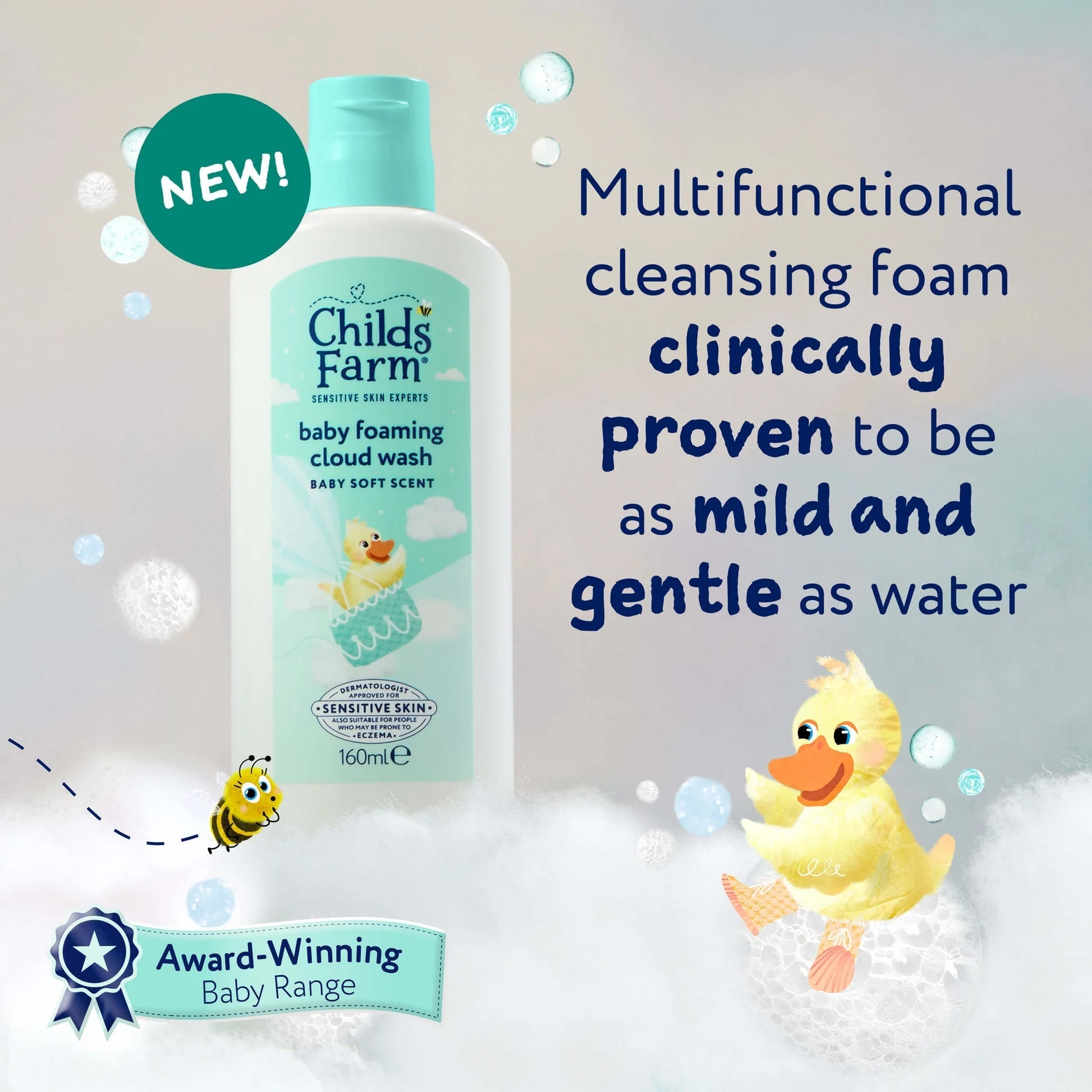 Child's Farm Baby Foaming Cloud Wash 160ml - Image 2