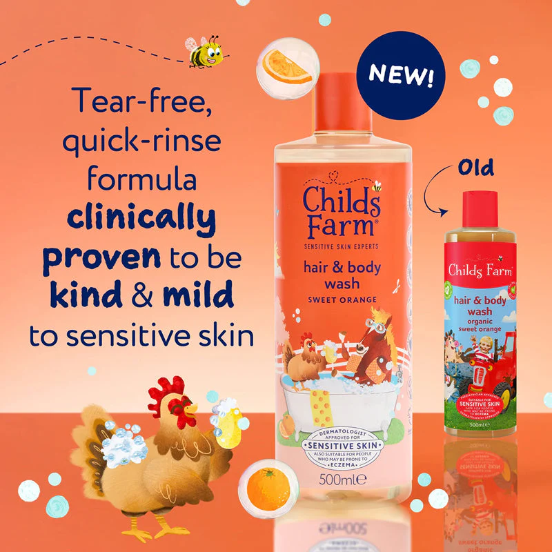 Child's Farm Hair & Bodywash Sweet Orange 500ml - Image 2