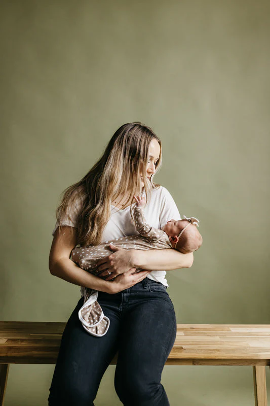 Copper Pearl Newborn Gown Fawn - Image 3