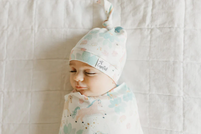 Copper Pearl Top Knot Hat Whimsy 0-4m - Image 12