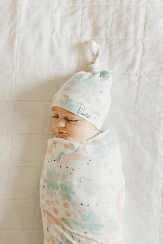 Copper Pearl Top Knot Hat Whimsy 0-4m - Image 3