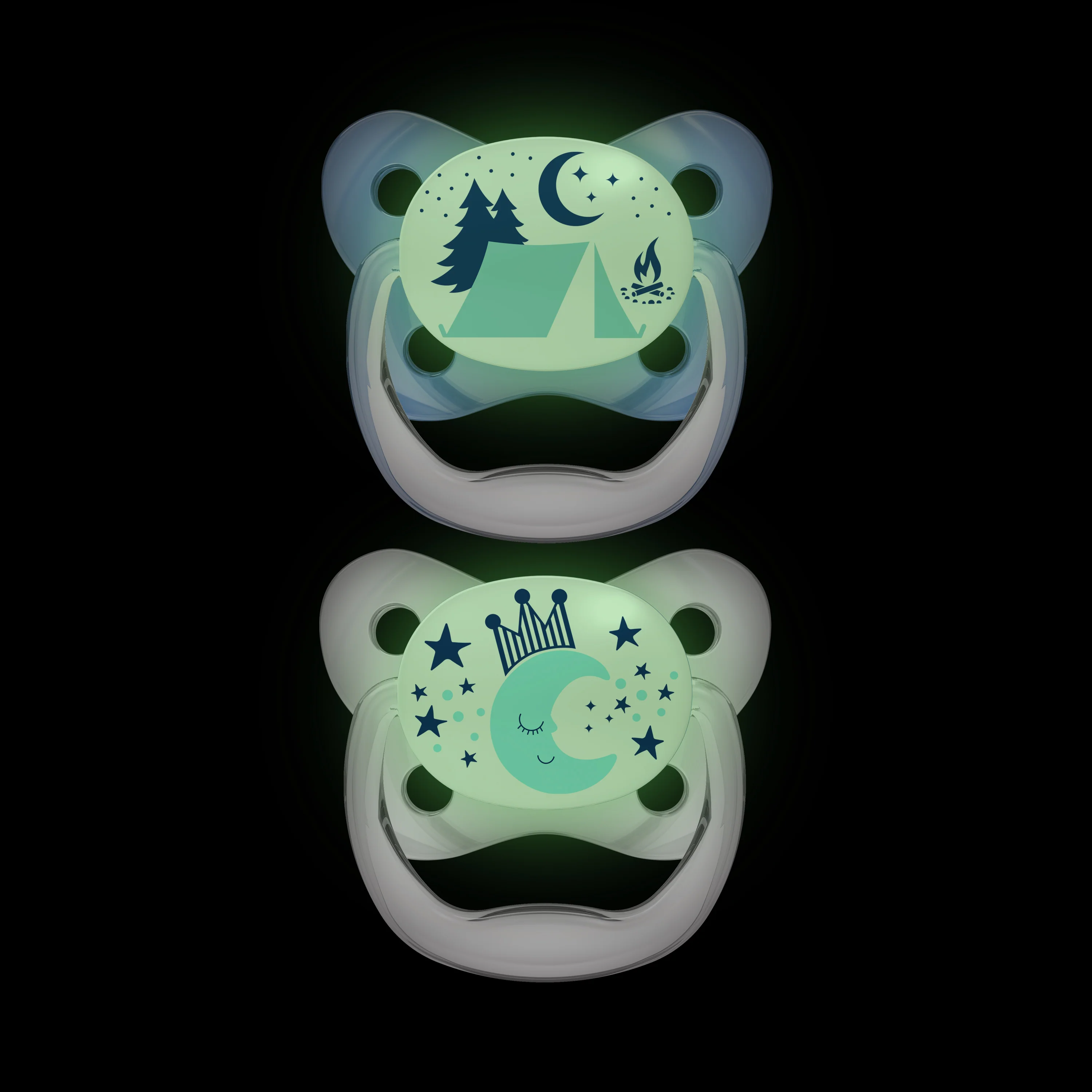Dr Brown PreVent Butterfly Stage 2 Glow In Dark Soother (Boy) - Pack of 2 - Image 3
