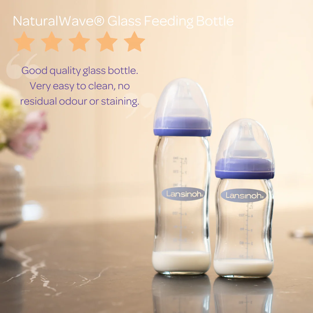 Lansinoh Feeding GLASS Bottle 240mls (PACK OF 1 - SINGLE BOTTLE) - Image 2