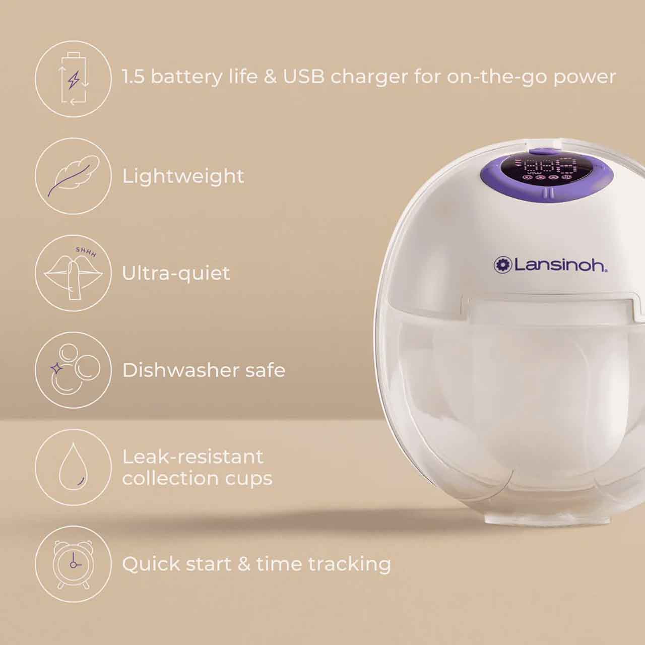 Lansinoh Wearable Electric Breast Pump (Single) - Image 2