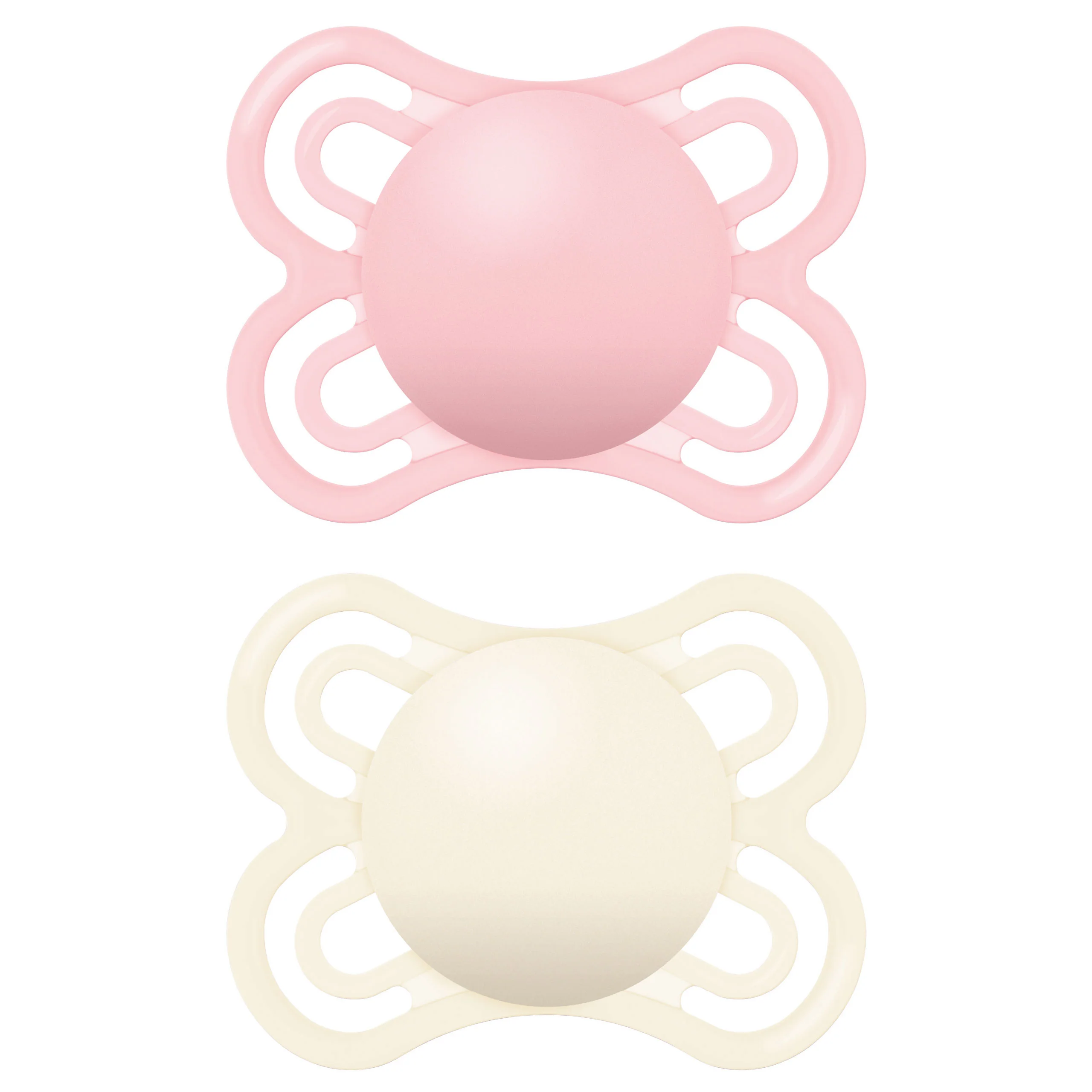 MAM Perfect Soother (0-6 Months) - Plain Girl (Pack of 2)