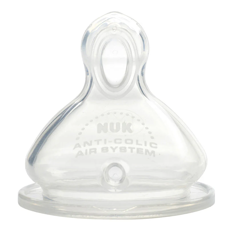 NUK Size 2 Silicone Bottle Teat (Medium Hole) - Pack of 2 - Image 2