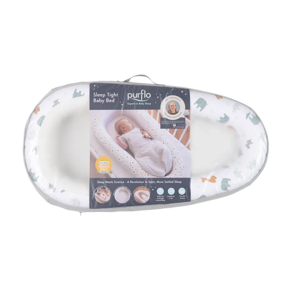 Purflo Sleeptight Baby Bed - (Available in Animal Safari/Botanical/Nutmeg Design) - Image 7