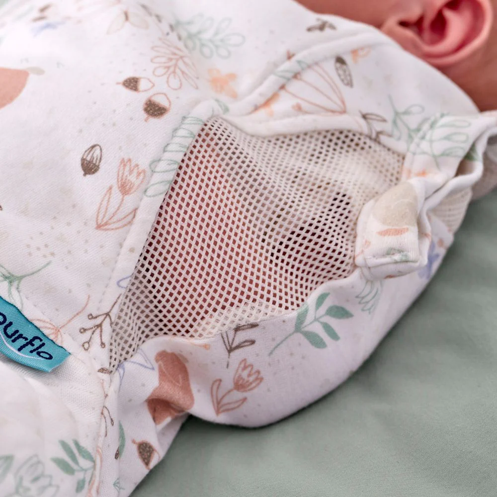 Purflo Swaddle To Sleep 0.5 Tog Sleeping Bag [0-4M] - (Nutmeg Design) - Image 10