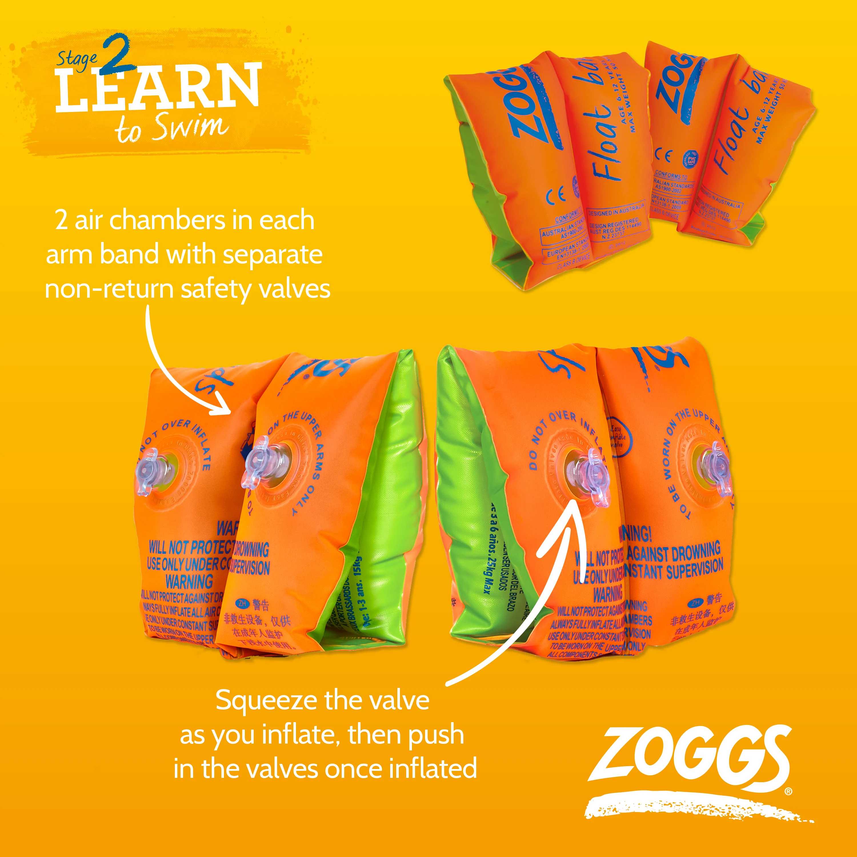 Zoggs Float Bands (1-3 years) - Image 2