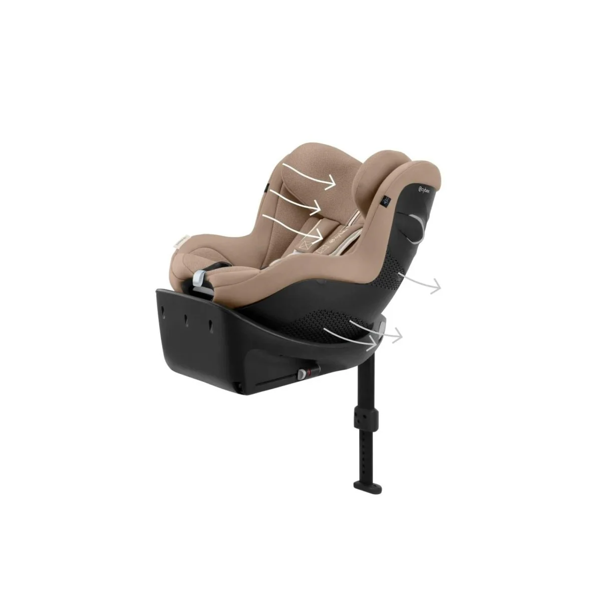 Cybex Sirona Gi i-Size Plus Group 0/1 Car Seat - Almond Beige - Image 8