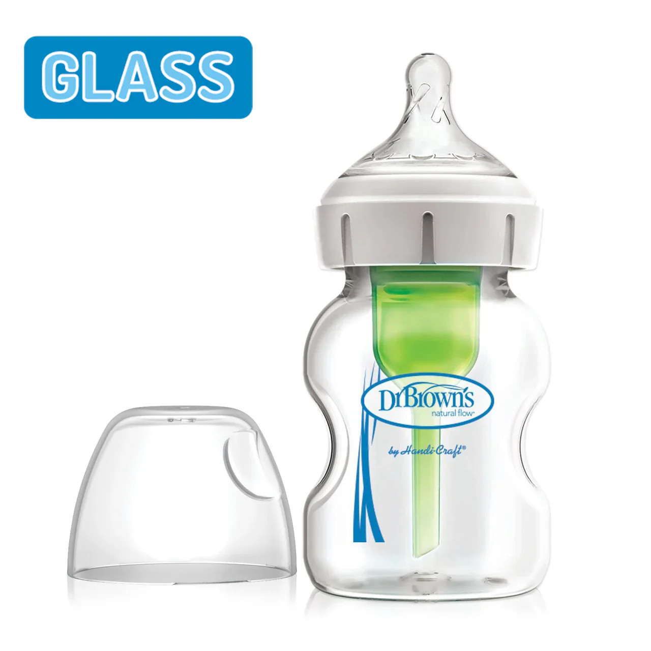Dr Brown Options Plus GLASS Bottle 150mls - Wide Neck (PACK OF 1 - SINGLE BOTTLE) - Image 2