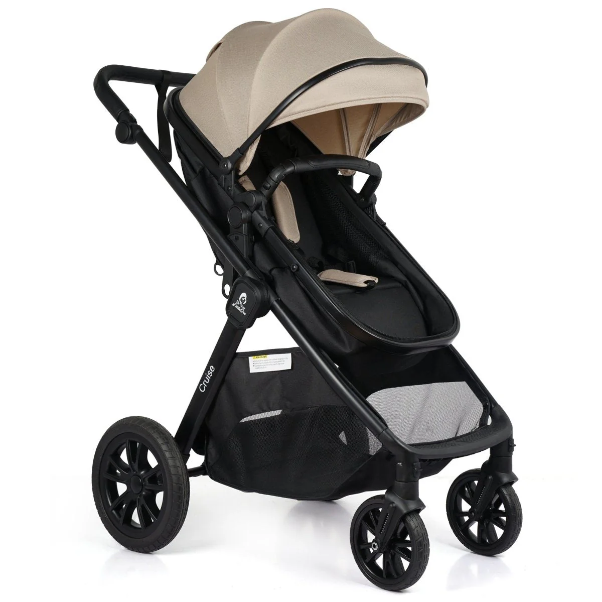 For Your Little One Cruise 3 In 1 Travel System With Car Seat - Dune Beige (Free Cupholder And Seat Liner Included!) - Image 11