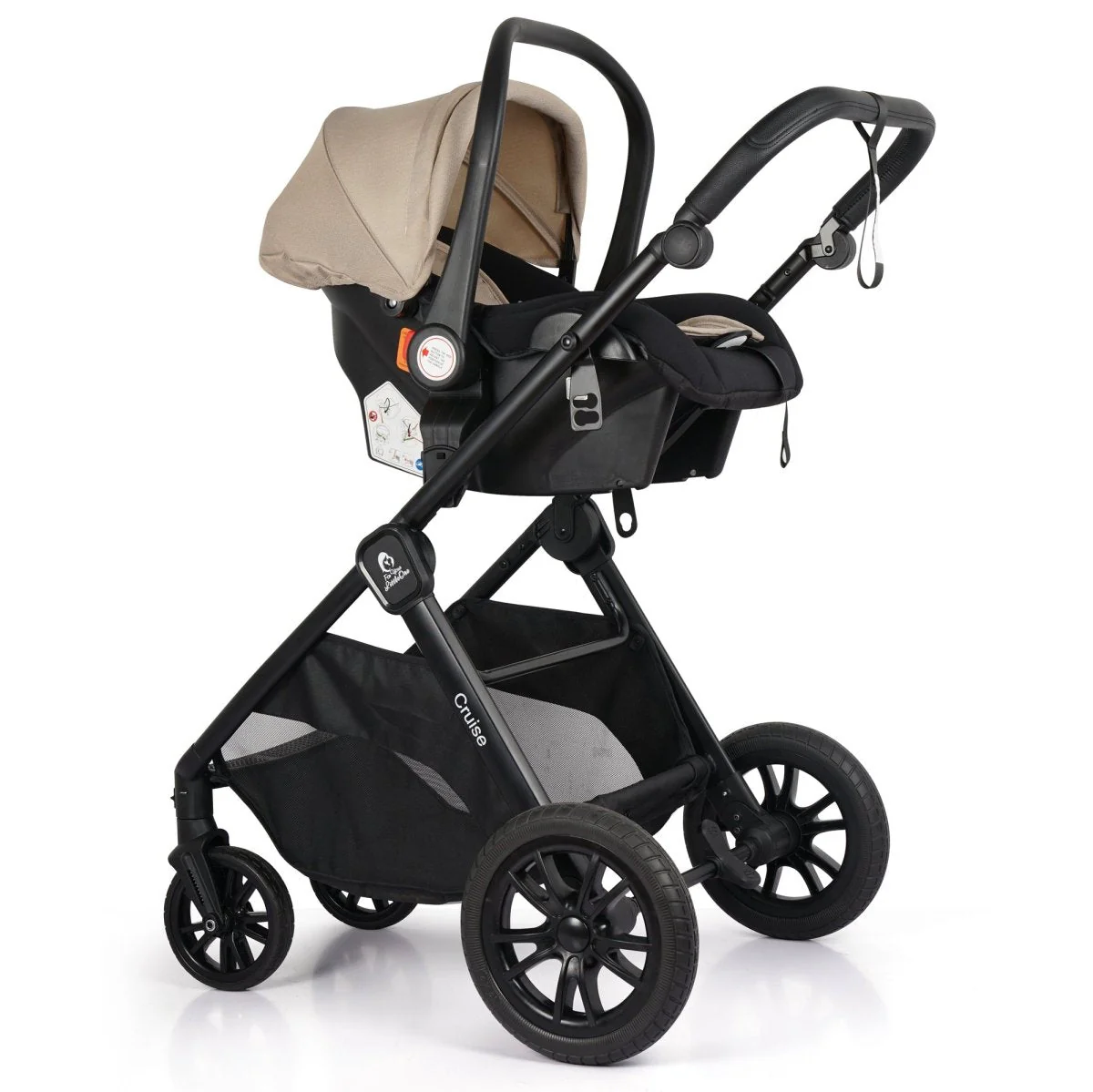 For Your Little One Cruise 3 In 1 Travel System With Car Seat - Dune Beige (Free Cupholder And Seat Liner Included!) - Image 14