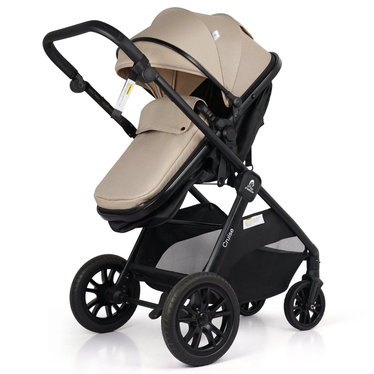 For Your Little One Cruise 3 In 1 Travel System With Car Seat - Dune Beige (Free Cupholder And Seat Liner Included!) - Image 3