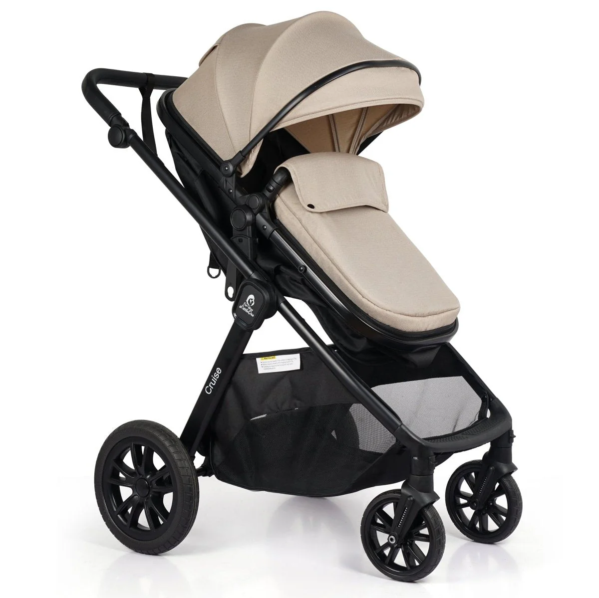 For Your Little One Cruise 3 In 1 Travel System With Car Seat - Dune Beige (Free Cupholder And Seat Liner Included!) - Image 5