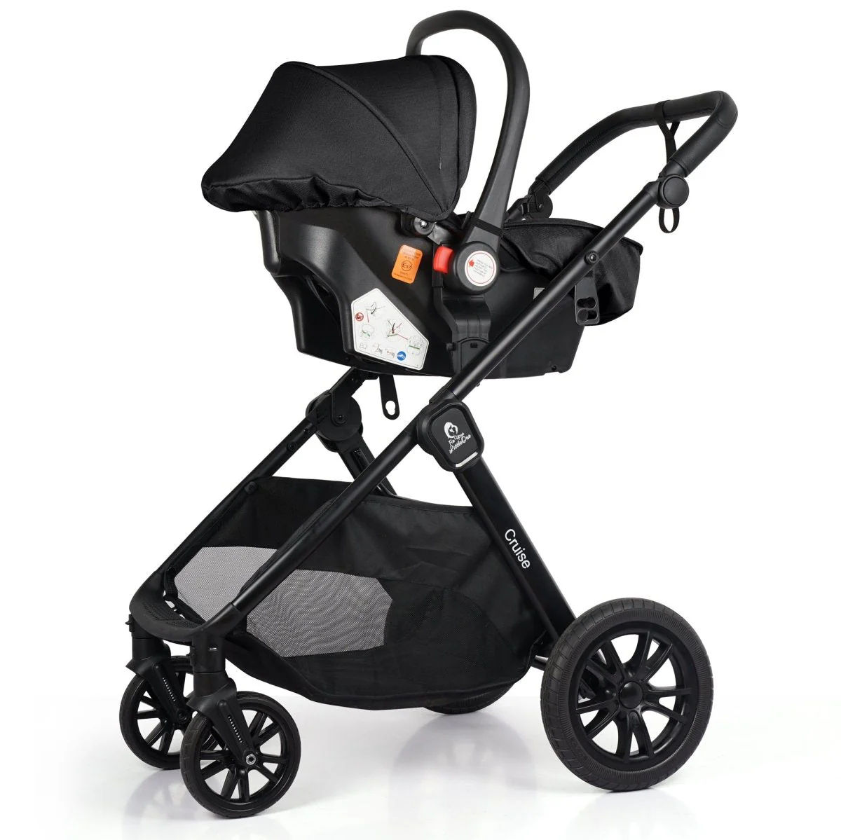 For Your Little One Cruise 3 In 1 Travel System With Car Seat - Eclipse Black (Free Cupholder / Seat Liner Included!) - Image 15