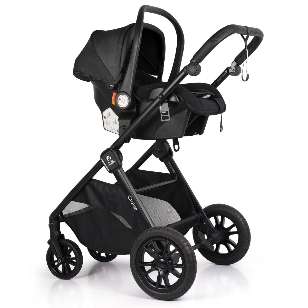 For Your Little One Cruise 3 In 1 Travel System With Car Seat - Eclipse Black (Free Cupholder / Seat Liner Included!) - Image 16