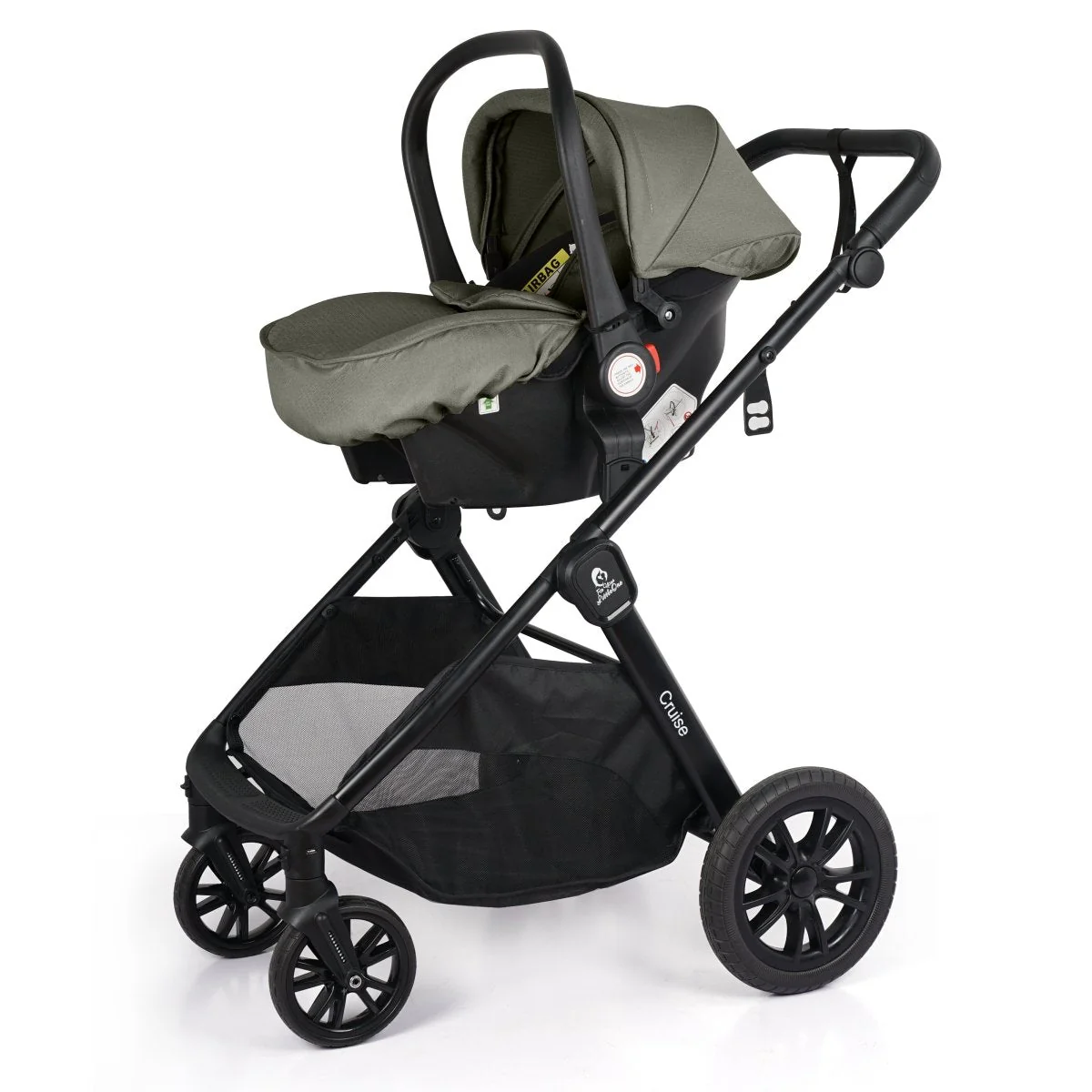 For Your Little One Cruise 3 In 1 Travel System With Car Seat - Pebble Sage (Free Cupholder And Seat Liner Included!) - Image 10