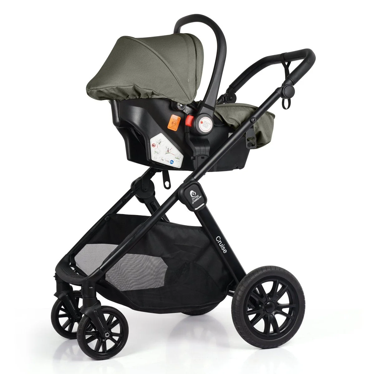 For Your Little One Cruise 3 In 1 Travel System With Car Seat - Pebble Sage (Free Cupholder And Seat Liner Included!) - Image 11