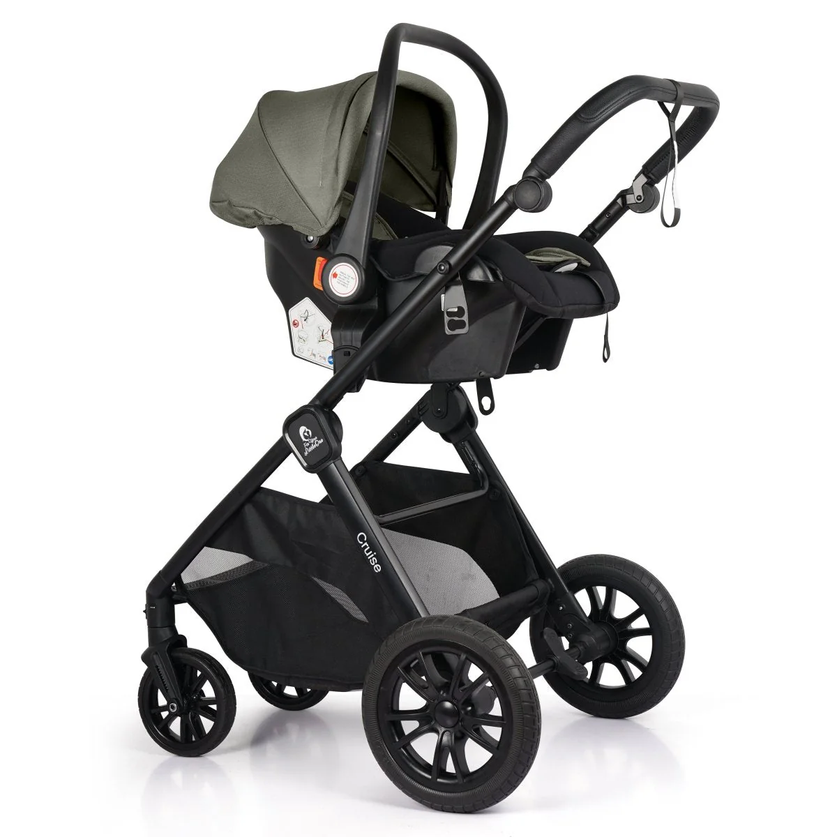 For Your Little One Cruise 3 In 1 Travel System With Car Seat - Pebble Sage (Free Cupholder And Seat Liner Included!) - Image 12