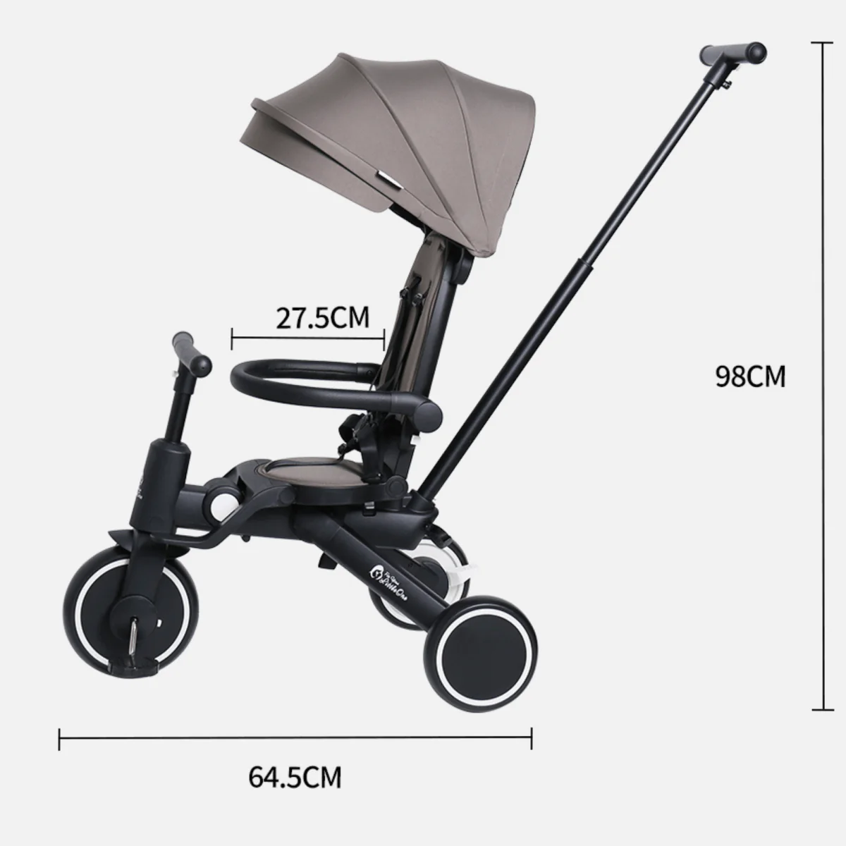 Foryourlittleone Xplor 6 in 1 Foldable Trike - Grey Olive (10m-4y) - Image 31
