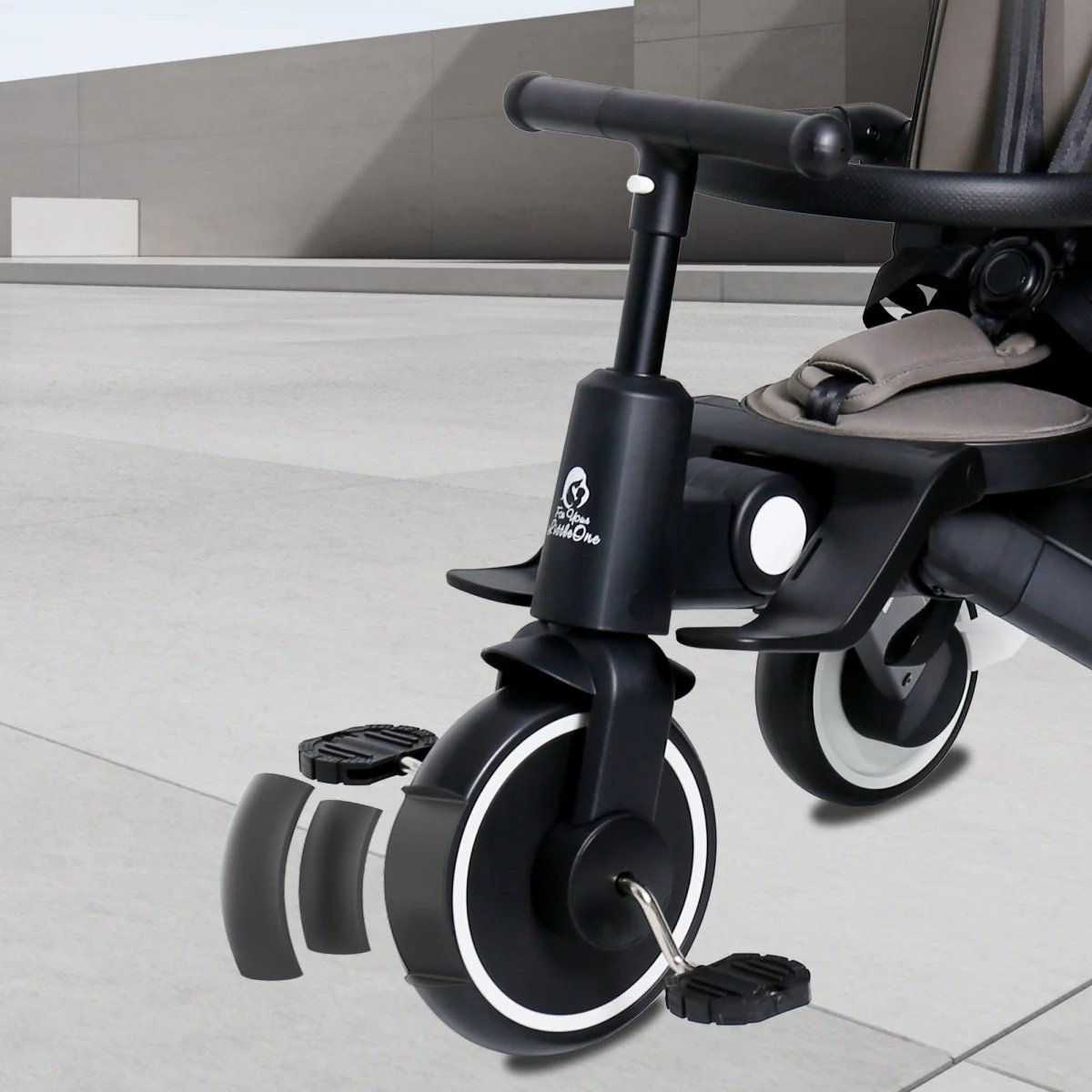 Foryourlittleone Xplor 6 in 1 Foldable Trike - Jet Black (10m-4y) - Image 30