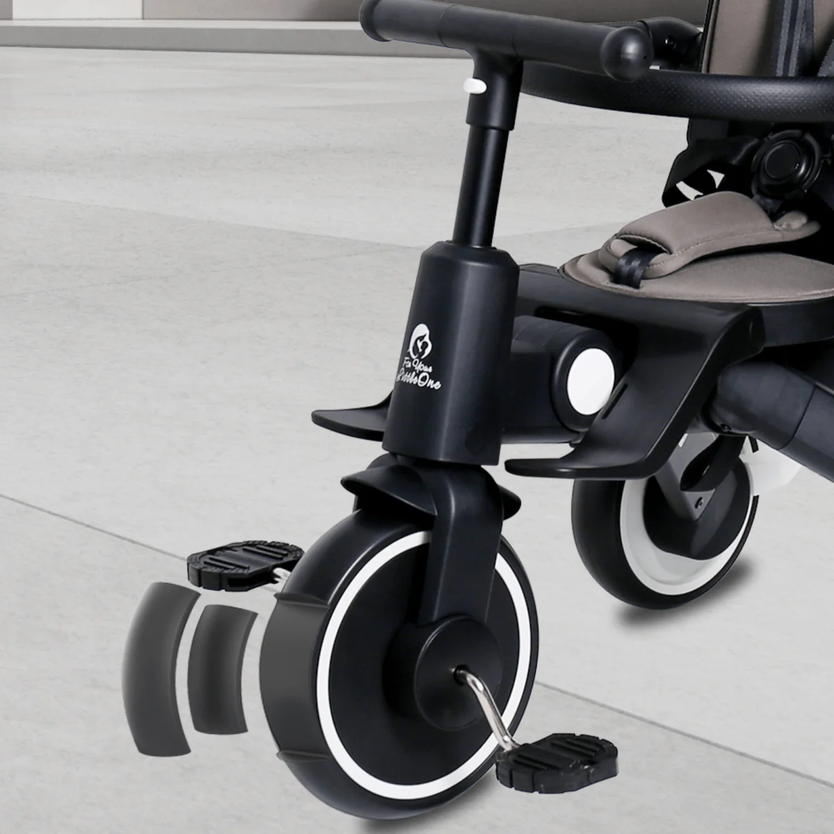 Foryourlittleone Xplor Ultimate 6 in 1 Foldable Trike - Jet Black (10m-4y) - Image 31